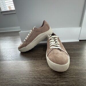 Brown Suede Low-Top Sneakers | Casual Comfort Shoes | Women's Size 8